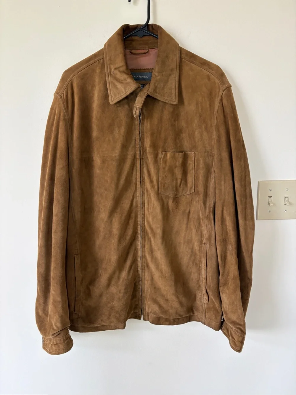 Banana Republic Men's Suede Zip Jacket - Brown